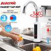 3000W 220V Electric Kitchen Water Heater Tap Instant Hot Water Faucet Heater Cold Heating Faucet Tankless Water Heater with LED