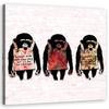 Canvas Print Banksy Laugh Now Monkeys