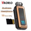 VAORLO Business Headphone With Clip TF Card Playing Bluetooth 5.4 Noise Cancel HD Calling Digital Display Earphone With Microphone Headset