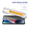 ENKAY HAT PRINCE For iPhone 14 Privacy Screen Protector Silk Printing Film with Easy Installation Kit Tray