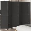 VidaXL Room Divider 6 Panels, Room Separator, Privacy Screen, Living Room Bedroom Screen, Black Wood 358857