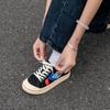 Bv the Same Low-top Board Shoes for Women's New Versatile Retro Lightweight Soft-soled Single Shoes Breathable Color Matching Lace-up Canvas Sh