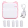 Mini Pocket Printer with 5 Rolls Paper Bluetooth Printer Thermal Printing Machine for Label Photo