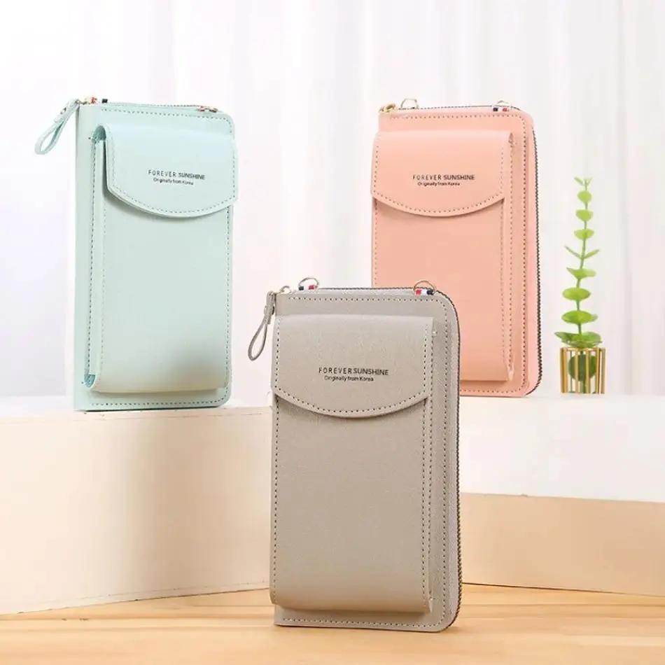 1 Pcs New Mobile Phone Bag Multi Card Wallet Card Bag Women Women's Fashion Versatile Messenger Bag Student Large Capacity