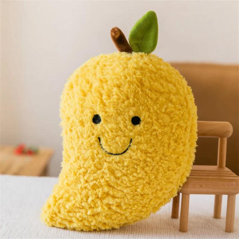 Fruit Plush Cartoon Soft Cute Mango Peach Banana Strawberry Toy Cute Food Stuffed Pillow Doll Pumpkin for Girl Kid Birthday Gift