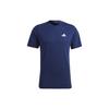 Футболка Train Essentials Feelready Solid Logo с круглым вырезом и коротким рукавом, мужские топы, темно-синие IC7441
