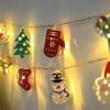 Christmas LED Light String Santa Claus Elk Snowman Xmas Ornament String Light Christmas Decorations 2025 New Year Navidad Gift