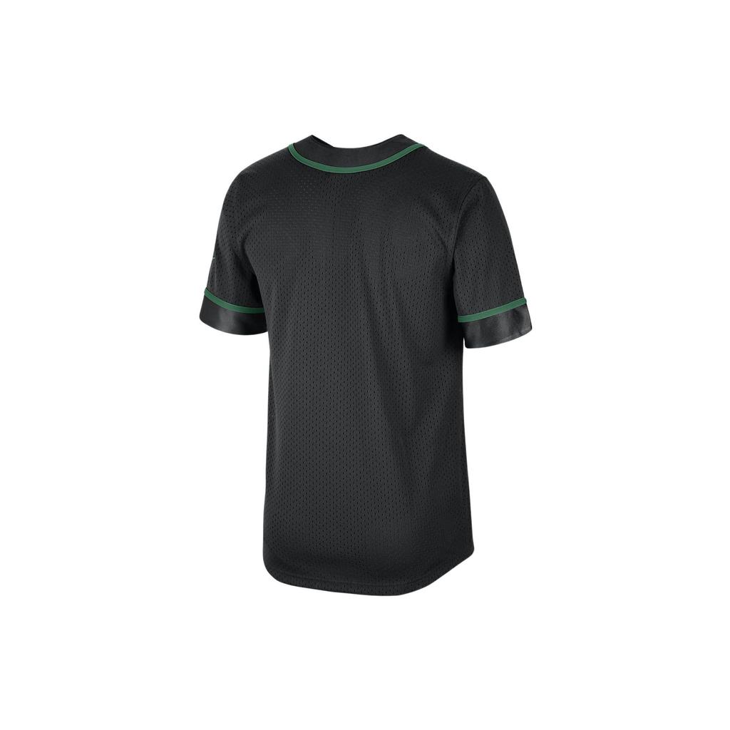 Jordan Colorblock Crewneck Snap-Button Dri-Fit NBA Short Sleeve Shirt Men Tops Black DN9828-010