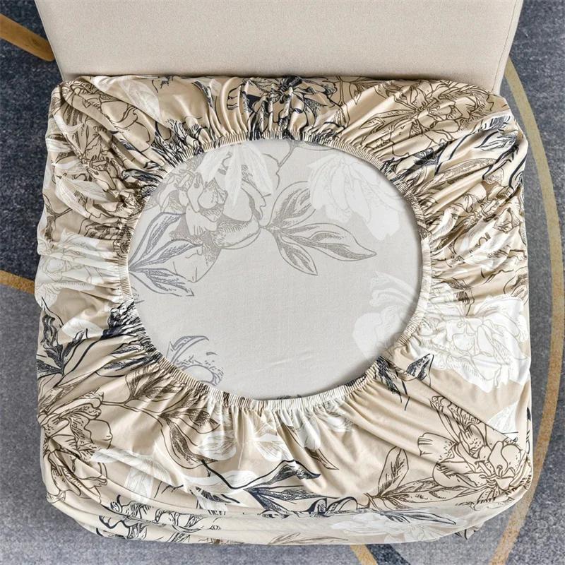 Floral Printed Nordic Armless Accent Chair Cover Single Sofa Stool Slipcover Stretch Chair Seat Covers Elastic Couch Protector