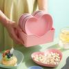 1 Set Multipurpose Lightweight Practical Smooth Edge Heart-Shaped Desktop Spit Bone Dish Fruit Tray Fruit Tray