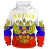 Russia Flag Graphic Hoodie for Men Top Russian Eagle Emblem Hooded Pullover 3D Print CCCP RUS New In Hoodies & Sweatshirts Hoody