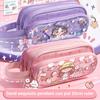 Waterproof Pencil Box Three-Layers Pencil Case High Beauty Stationery Organizer  School Supplies