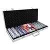 500Pcs Poker Chips 2 Set Play Cards 5 Dices Set with Carrying Case for Home Travel Camping Picnic