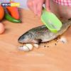 Fish Skin Brush Fish Scale Brush Home Kitchen Seafood Tools Scraping Fishing Scale Graters Fish Peeler with Knife Device