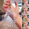 Women Phone Wrist Color Flower Beads Phone Wrist Rope Anti-lost Cell Phone Case Hand-held