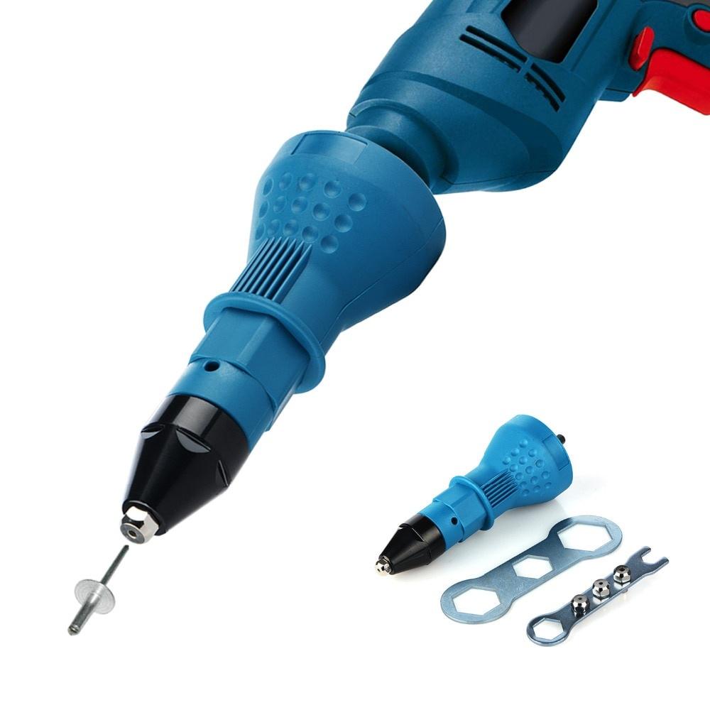 Electric Pull Rivet Conversion Adapter Electric Rivet Nut Guns Riveting Drill Adaptor Nut Tool Multifunction Nail Gun Rivets