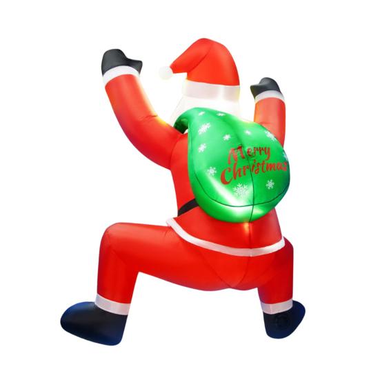 Christmas Inflatable Santa Claus Outdoor Decoration Large Lighted Blow Up Santa with Built-in LED Light for Front Back Yard Garden Lawn Outside Decor