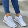 Women Sneakers Casual Sport Shoes Leather Patchwork Platform Sneakers Outdoor Running Walking Shoes