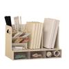 Desktop Bookshelf Multifunctional Dust Proof Space Saving Plastic with Drawer Desktop Book
