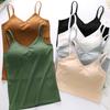 Women's Camisole Tank Top Women's Summer One-piece Non-Steel Ring With Chest Pad Top