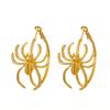 Gold Color Halloween Earrings Halloween Jewelry Hoop Dangle Earrings New Spider Earrings