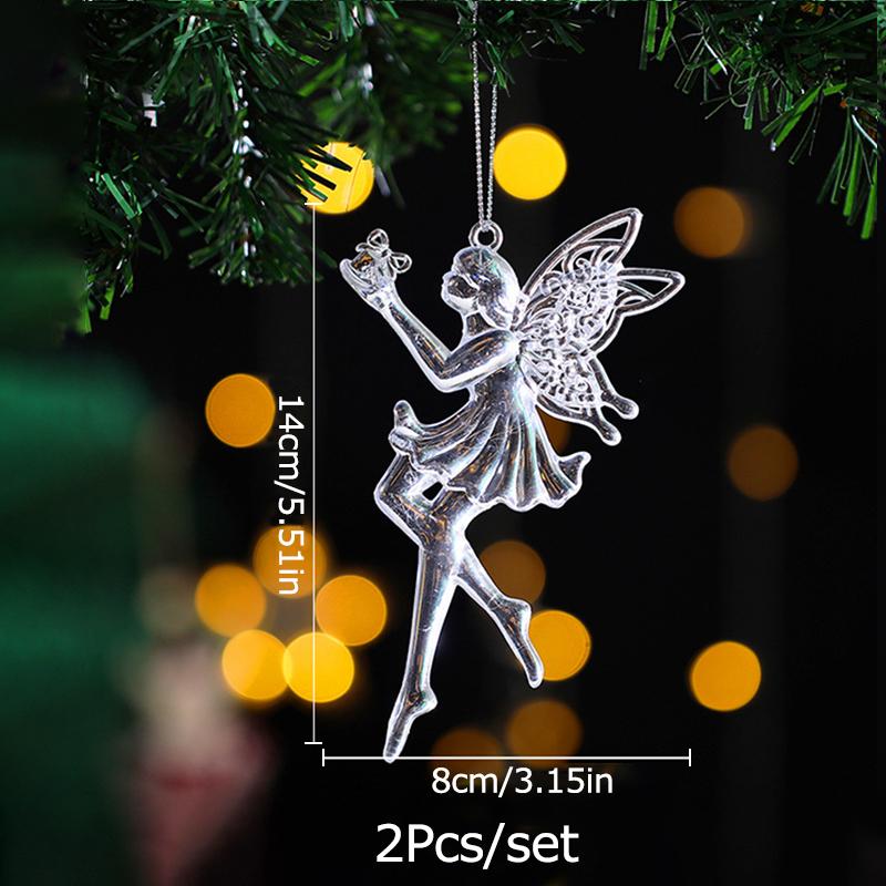 Christmas Xmas Tree Decoration Creative DIY Acrylic Hanging Ornaments Pendants Snowflake Snowman