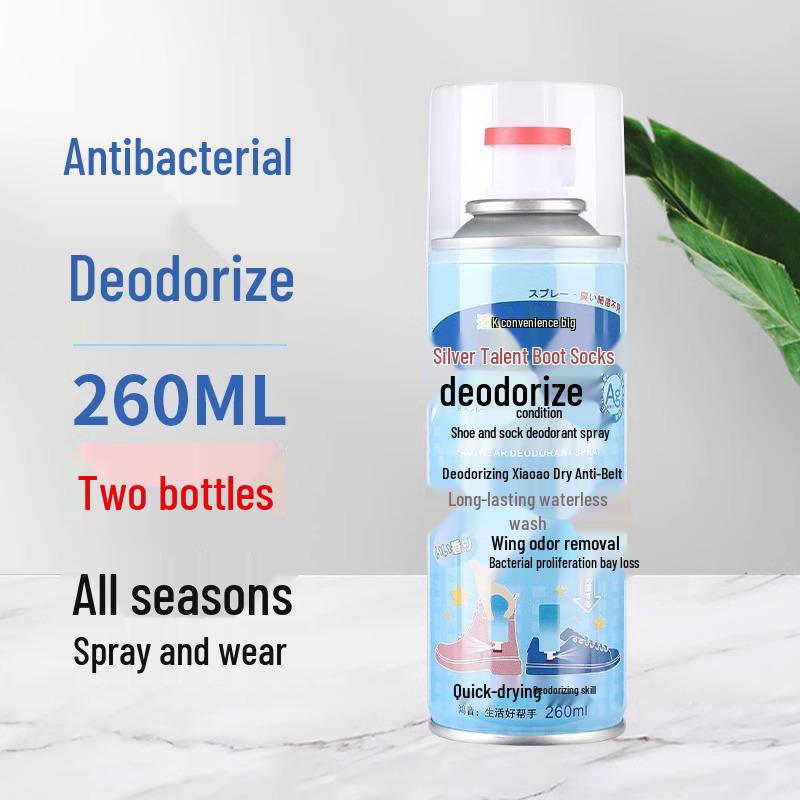 Sneaker & Shoe Deodorizer Spray - Odor Eliminator for Sports Shoes, Socks, Cabinets & Disinfection