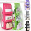 6 Pocket Hanging Handbag Organizer for Wardrobe Storage Bag Door Wall Sundry Shoe Bag with Hanger