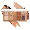 10-Color Smoky Eye Shadow Palette Long-Lasting Matte & Shimmery Finish Black Brown Coral Pink Earth Tones for Face Contouring and Everyday Makeup Look