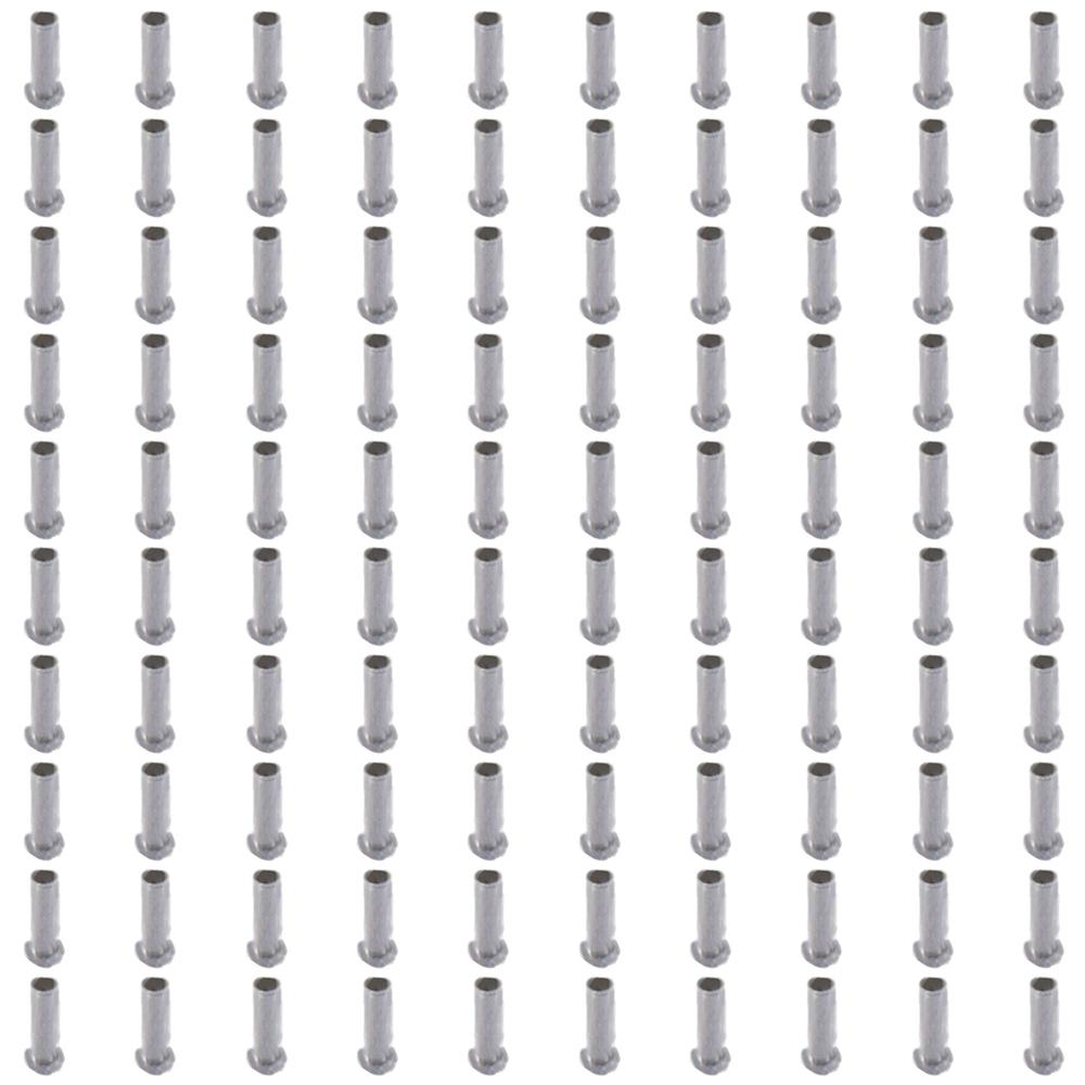100Pcs M2 M2.5 M3 Aluminum Flat Truss Head Silver Tone Semi-hollow Bolts Half Semi-Tubular Rivets