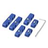 Car Engine Spark Plug Wire Separator Loom Divider Organizer Clamp Aluminum Alloy Blue 1 Set 7mm-8mm
