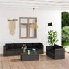 Day and Night - Day and Night 7-piece Garden Sofa Set and Gray Synthetic Rattan Cushions