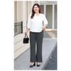 Slightly Flared Pants Loose and Tight Waist Plus-size Women's Wear High-waisted Casual Pants Elegant Spring Wear