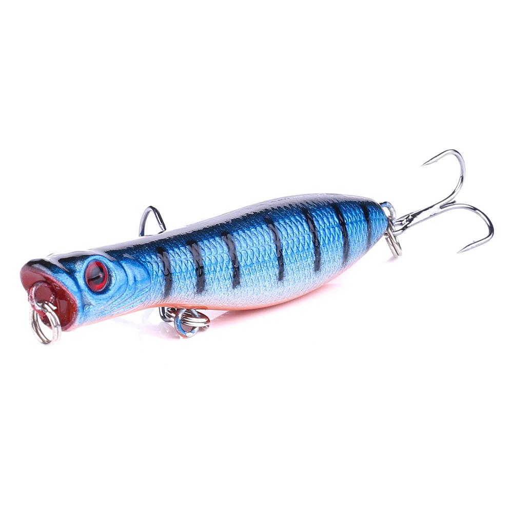 1pc Hengjia 5.5g/6cm Topwater Popper Fishing Bait Hard Plastic Fishing Lure