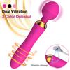 Dual Vibration Powerful Magic Wand AV Vibrator for Woman G Spot Massage Anal Plug Clit Stimulate Adult Sex Toys for Women Masturbation