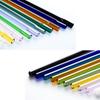 Reusable Glass Straws High Borosilicate Glass Straw for Smoothie Milkshakes Tea Juice Cocktail Colorful Glass Straws Bar Accesso