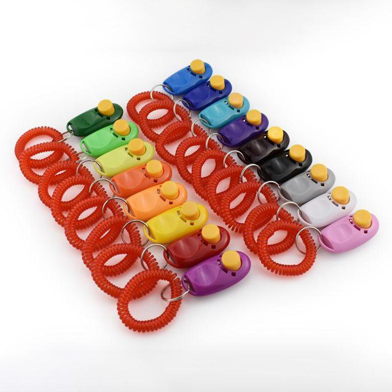 Dog Training Whistle Clicker Wrist Strap Dogs Training Tools Portable Dog Clicker Toys Pet Training Clicker Pet Supplies