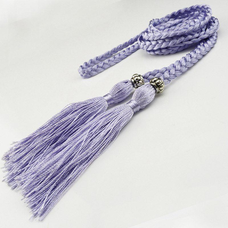 Women's Belt Woven Tassel Waist Strap Student Belt Thin Waist Chain Bow Rope Skirt Knotted Decorative Korean Style