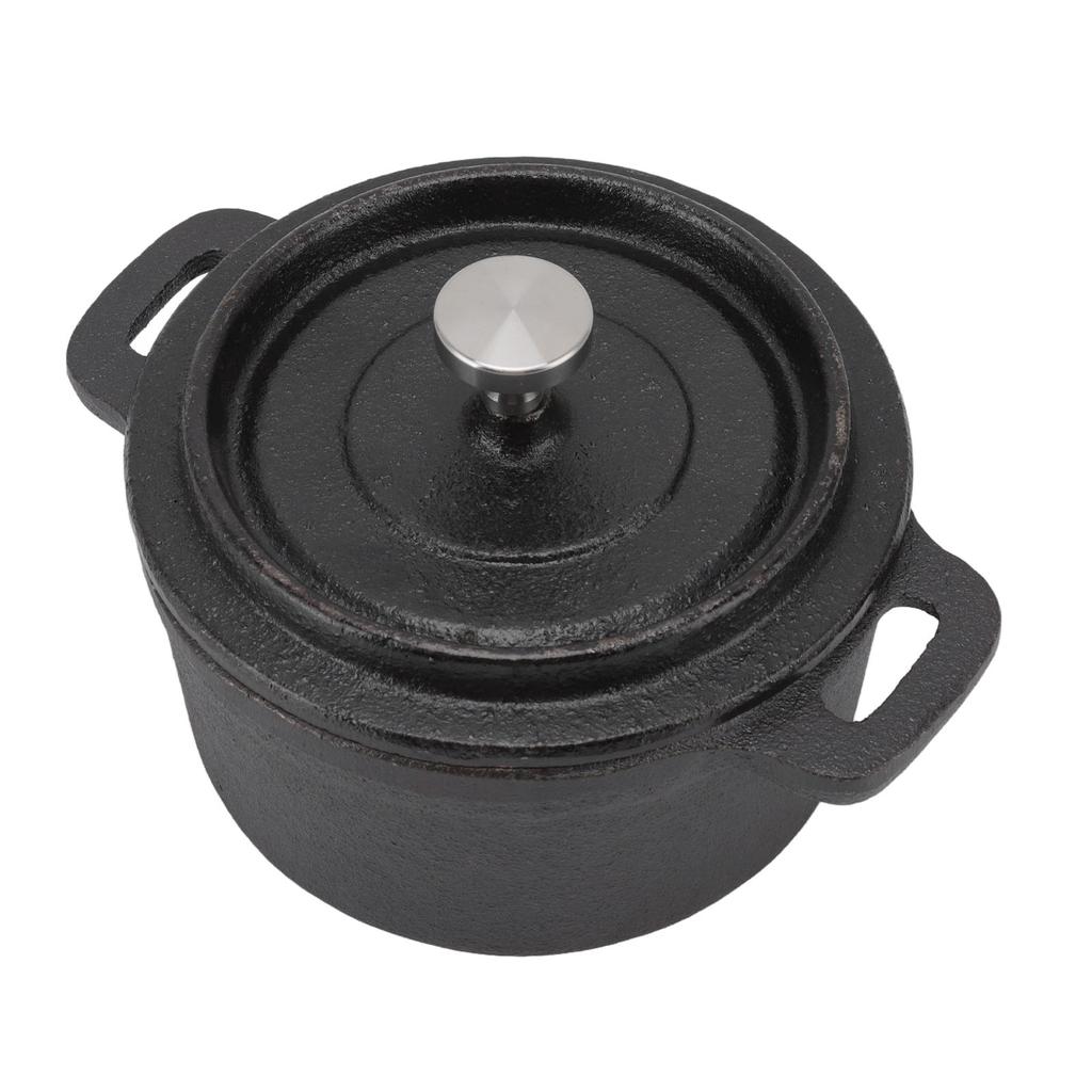 Dutch Oven Double Traditional Style Thickened Ergonomic Handle Insulation Cast Iron Cooking Pot