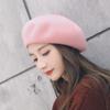 New Women's Korean Style Fashionable Spring Autumn Yarns Beret Hat Solid Color Thickened Warm Vintage Artistic Hats