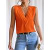 Women's Vest Summer Multi-Layered V-Neck Solid Colour Vest Women's Sleeveless Tops