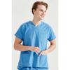 Parliament Blue Monochrome Lycra Fabric Surgical Suit V-neck Uniform