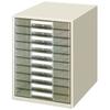 KOKUYO Letter Case Transparent Plastic Drawer B4 Vertical Shallow 10 Tiers
