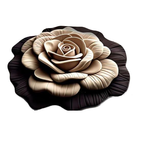 Floral Floor Mat Realistic 3D Visual Effect Flower Carpet Absorbent Floor
