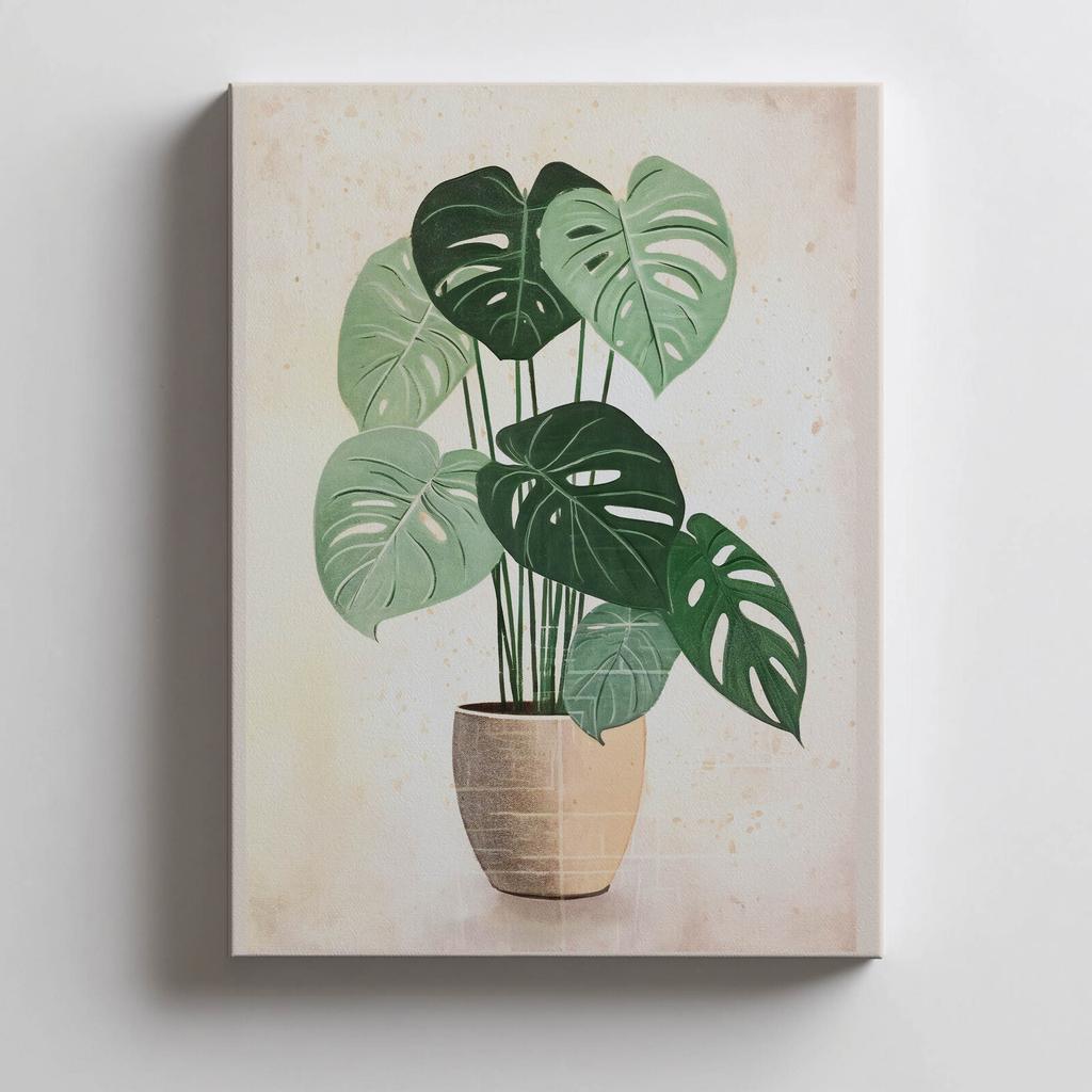 Monstera In a Pot Monstera In a Pot, 30X40 Cm, Frameless, Matte Paper 230 Gsm