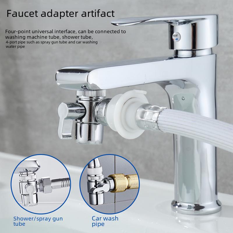 3-Way Diverter Valve for Basin Faucet, Washer Hose, & Shower Head