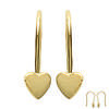 [K3802] - Gold Plated 'Love' Earrings - 5 Mm