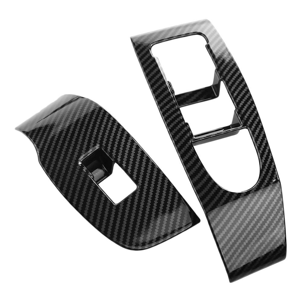 Car Window Control Lift Switch Panel Cover Trim Carbon Fiber for Mazda 3 CX-30 2024 2025 2022 2021 2020 Decoration Accessories