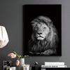 Black and White Modern Minimalist Animal Art Poster Lion Elephant Giraffe Canvas Painting Home Decor Wall Art
