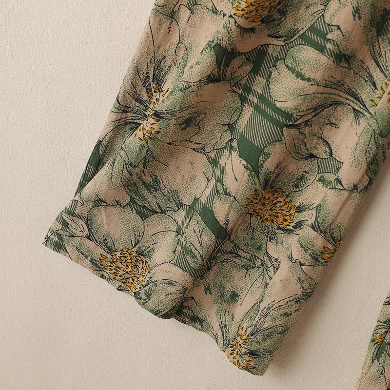 ZANZEA Women Floral Print Casual Elastic Waist Wide Leg Trousers Pants